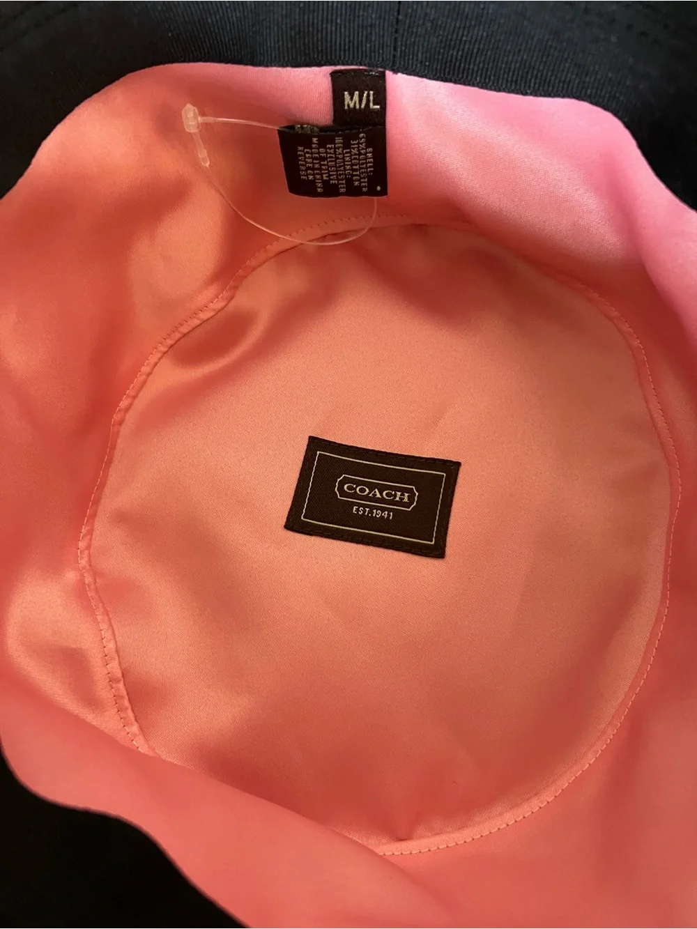 Coach Black Signature Jacquard Bucket Hat